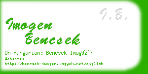 imogen bencsek business card